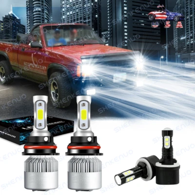 Para Dodge Dakota 1998 1999 2000 Combo 9007 Faro LED 880 Kit Faros Antiniebla Foto 1 de 4