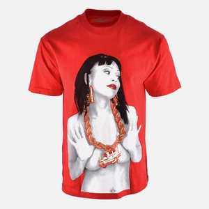Camiseta JEEPNEY Streetwear Dime Piece Mujer Oro Dookie Cuerda Cadena Collar L - Imagen 1 de 4