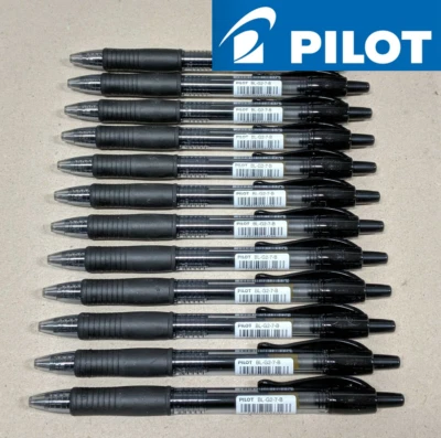 12 x PILOT G2 Gel Ink Retractable Roller Ball Pen Black 0.7mm Fine BL-G2-7 - image 1 of 4