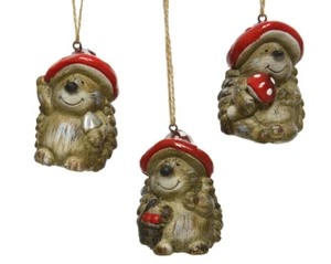 1 Christbaumschmuck Keramik Igel Fliegenpilz Weihnachtskugeln Weihnachtsbaum rot - Bild 1 von 1