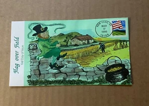 US FDC Collins Hand-Painted #2919 Flag over Field 1995 - Picture 1 of 3