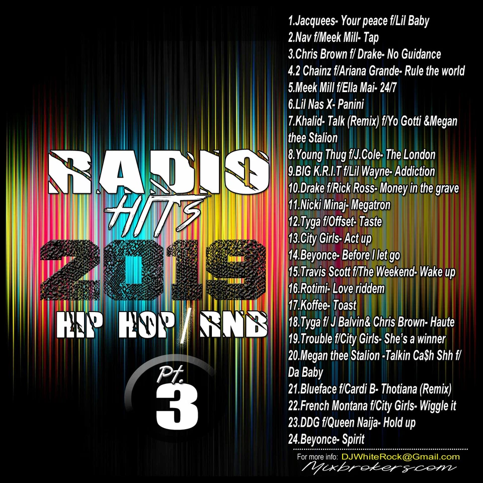 DJ White Rock RADIO HITS 2019 Hip Hop/R&B PT.3 - Image 1 of 1