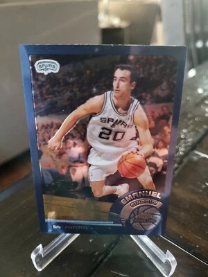 2002-03 Topps Chrome EMANUEL “MANU” GINOBILI Rookie RC #124 San Antonio Spurs  - Image 1 of 4
