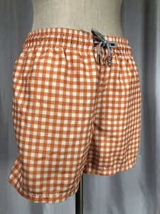 AZUL SIETE Herren Badeshorts orange kariert, XXL - Bild 1 von 8
