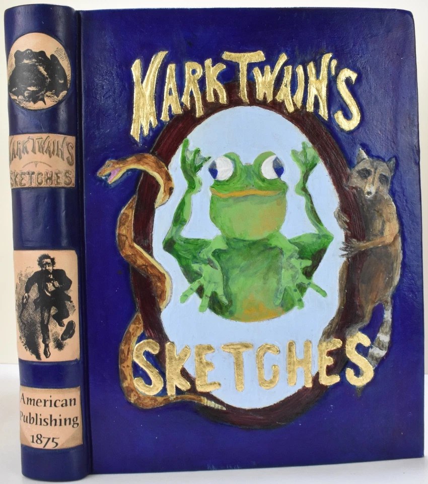 MARK TWAIN SKETCHES 1875 LEATHER  First Edit  Bookpa's Artist Leather w/Slipcase - Image 1 of 4