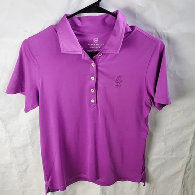 Camisa Peter Millar Para Mujer M Púrpura Polo Sol Comodidad Golf UPF 50 Informal  Foto 1 de 4
