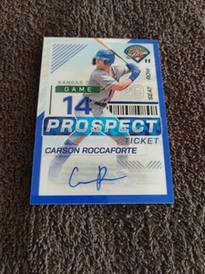 2024 Panini Prospect Edition Prospect Ticket Carson Roccaforte Auto #182 73/75 - Bild 1 von 3