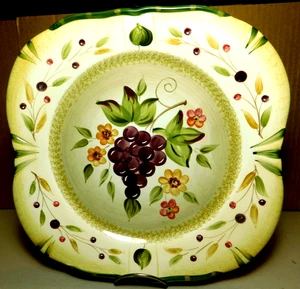 Plato de cena individual (uvas) certificado internacional ~ La Toscana Pamela Gladding - Imagen 1 de 24