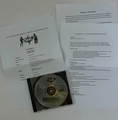 The Sims 3 Preview Version - PC -Pre-release code - 2009 - Electronic Arts - EA - Image 1 of 4