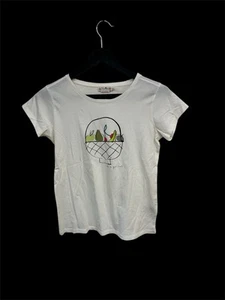 Bonpoint Girls Cotton Scoop Neck Short Sleeve Pullover T-Shirt Top White Size 14 - Picture 1 of 5