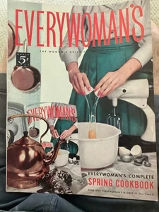 EVERYWOMAN'S MAGAZINE March 1955 VINTAGE RECIPES Food Ads - Picture 1 of 2