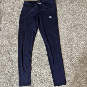 Adidas Leggings Women’s Size Medium Climawarm Yoga Running Blue - Picture 1 of 6