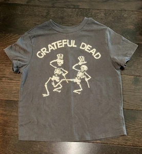 Kids Unisex Grateful Dead T-Shirt Skeleton Bones Size XS - Picture 1 of 4
