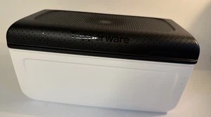 Tupperware BreadSmart Junior Bread Keeper Black & White - New Open Box - Picture 1 of 5