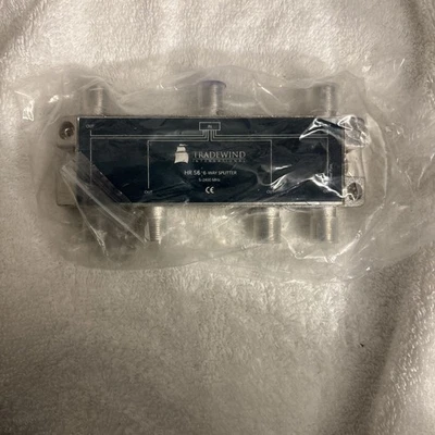 6-Way TV Coaxial Cable Splitter 5-2300MHz For RG6 RG59 TV Antenna Satellite HDTV - Image 1 of 3