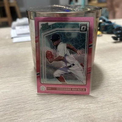2024 Panini Donruss Optic Rated Prospects Ceddanne Rafaela Pink Velocity /79 RC - Image 1 of 2