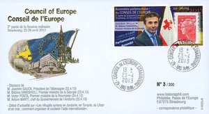 CE64-IIB FDC Council of Europe "Visit Mr. Bidzina IVANISHVILI, Georgia" 04-2013 - Picture 1 of 1