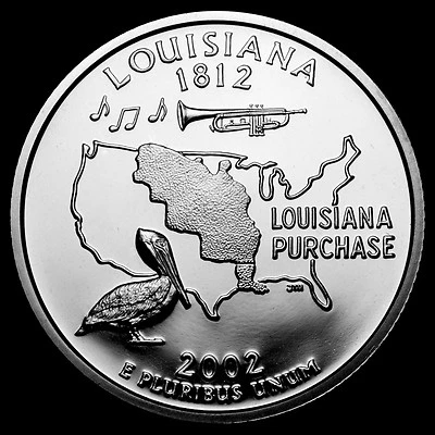 2002 S  Louisiana State Mint Silver Proof ~ Statehood Quarter U.S. Proof Set - Image 1 of 2