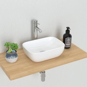 14.5'' X 10'' Bathroom Small Vessel Sink above Counter White Porcelain Ceramic S - Picture 1 of 7