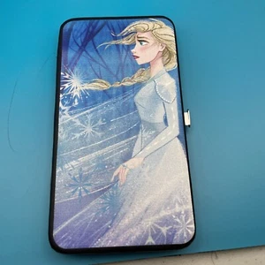 "Cartera para mujer Disney Frozen Elsa billetera con bisagras estuche rígido con hebilla 7x4""" - Imagen 1 de 6
