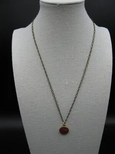 Cute Umbrella Charm Necklace Rainy Weather Gold Tone Berry Color Enamel Pendant - Picture 1 of 5