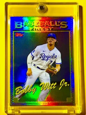Bobby Witt Jr. RARE SILVER REFRACTOR SP INSERT TOPPS BASEBALL'S FINEST MVP MINT! - Image 1 of 4
