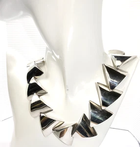 Collier Silber 1980er Robert Lee Morris 133g 47cm lang Zertifikat 1986 - Bild 1 von 8