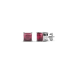 Rhodolite Garnet 4mm Solitaire Stud Earrings 0.60 ctw in 14K Gold JP:64182 - Picture 1 of 10