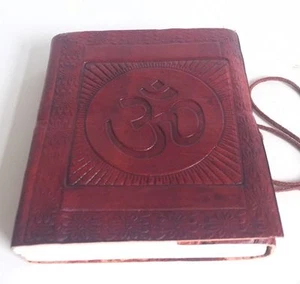 Varios Tamaños Grande Diario Cuero Reciclado Om Cuaderno con Relieve Diario - Imagen 1 de 5