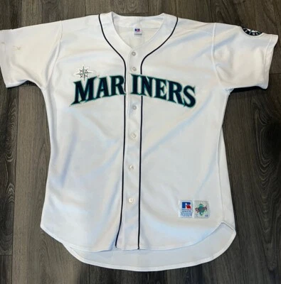 Griffey Seattle Mariners Jersey Diamond Collection 48 Russell Athletic Stains - Image 1 of 4
