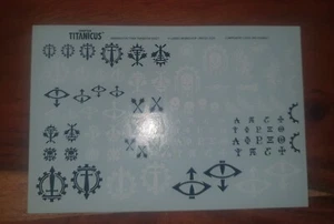 Epic/ Titanicus Warmaster Transfers Decals Sheet. Warhammer 40K 55 - Picture 1 of 1