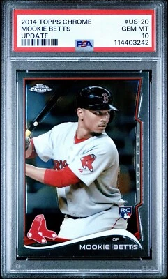 MOOKIE BETTS 2014 Topps Chrome Update US20 RC PSA 10  Rookie Red Sox Dodgers MVP - Image 1 of 2