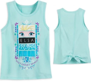 NWT Disney Parks Frozen Elsa Tank Top~Walt Disney World Girls Extra Small XS - Picture 1 of 3