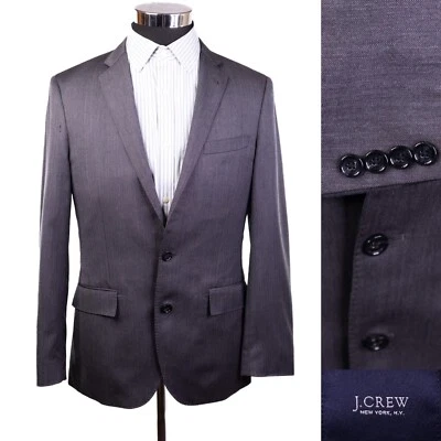 J Crew Ludlow Blazer Men's Gray 2 Button Italian Wool Sport Jacket Sz 38R - Image 1 of 4