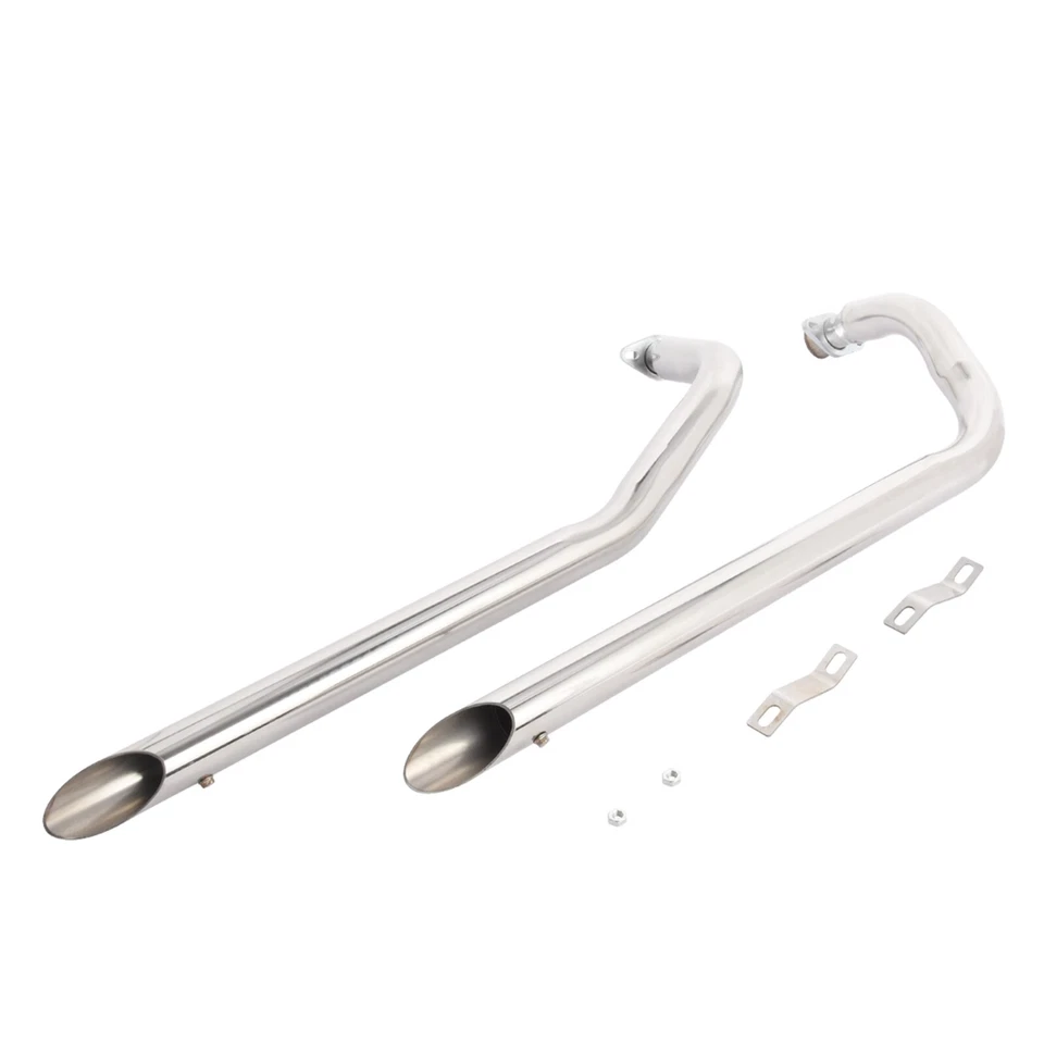 Polish Muffler Exhaust System Pipes Silencers for Honda Shadow Aero VT750 VT400 - Image 1 of 4