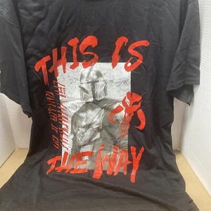Mad Engine Sz L Large Star Wars Boba Fett Mandalorian T Shirt Black - Picture 1 of 3