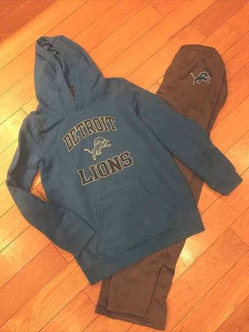 Youth Detroit Lions Hoodie And Athletic Pants By NFL Team Apparel, Youth Medium Cover