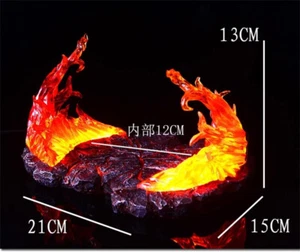 LED Light Battle Scene Model Flame Magma Base Platform Action Figure Model Gift - Picture 1 of 15