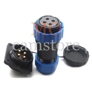 SD28 4PIN Power Cable Connector Plug Socket ,Panel Mount Waterproof Connector - Picture 1 of 7