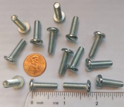 SMALL PARTS #12-24 x 3/4" Slotted Drive, Pan Head, Zinc Plated, Steel Machine Screws 12-24