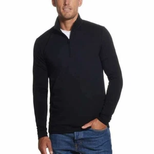 Weatherproof Vintage 1/4 Zip L/S Soft Hand Feel Pullover Black Men's Sz XL NWT - Picture 1 of 3