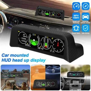 Car Off Road Digital Speedometer GPS Slope Meter Inclinometer Overspeed Compass - Picture 1 of 18