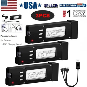 6PCS 3.7V 500mAh Lipo Battery For Drone RC E58 S168 JY019 Quadcopter Spare Parts - Picture 1 of 7