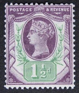 GB SG198 QV 1887 1-1/2d Dull Purple & Pale Green, Jubilee Issue,, Unmounted Mint - Picture 1 of 2