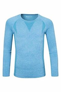 Mountain Warehouse Seamless Youth Round Neck Top Blue 7-8 Years TD111 NN 12