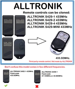 ALLTRONIK S429-1, S429-2, S429-4, S429-MINI Duplicatore telecomando 433,92 MHz. - Foto 1 di 6