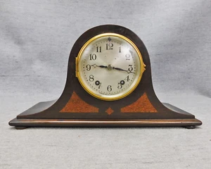 Seth Thomas No.3 Tambour 120 Humpback Wood Wind up Mantle Clock Clean Works - Picture 1 of 19
