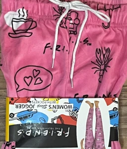 Pantalones de pijama para mujer talla 3XL rosa FRIENDS polar para dormir joggers con bolsillos - Imagen 1 de 5