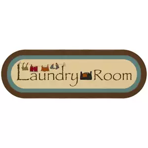 Ottomanson Non-Slip Rubberback Bordered 2x5 Laundry Room Runner Rug, 20" x 59" - Picture 1 of 7