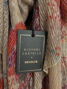 michael costello x Revolve BNWTS Long Formal Evening Dress Gown M Paisley Pastel - Picture 1 of 7